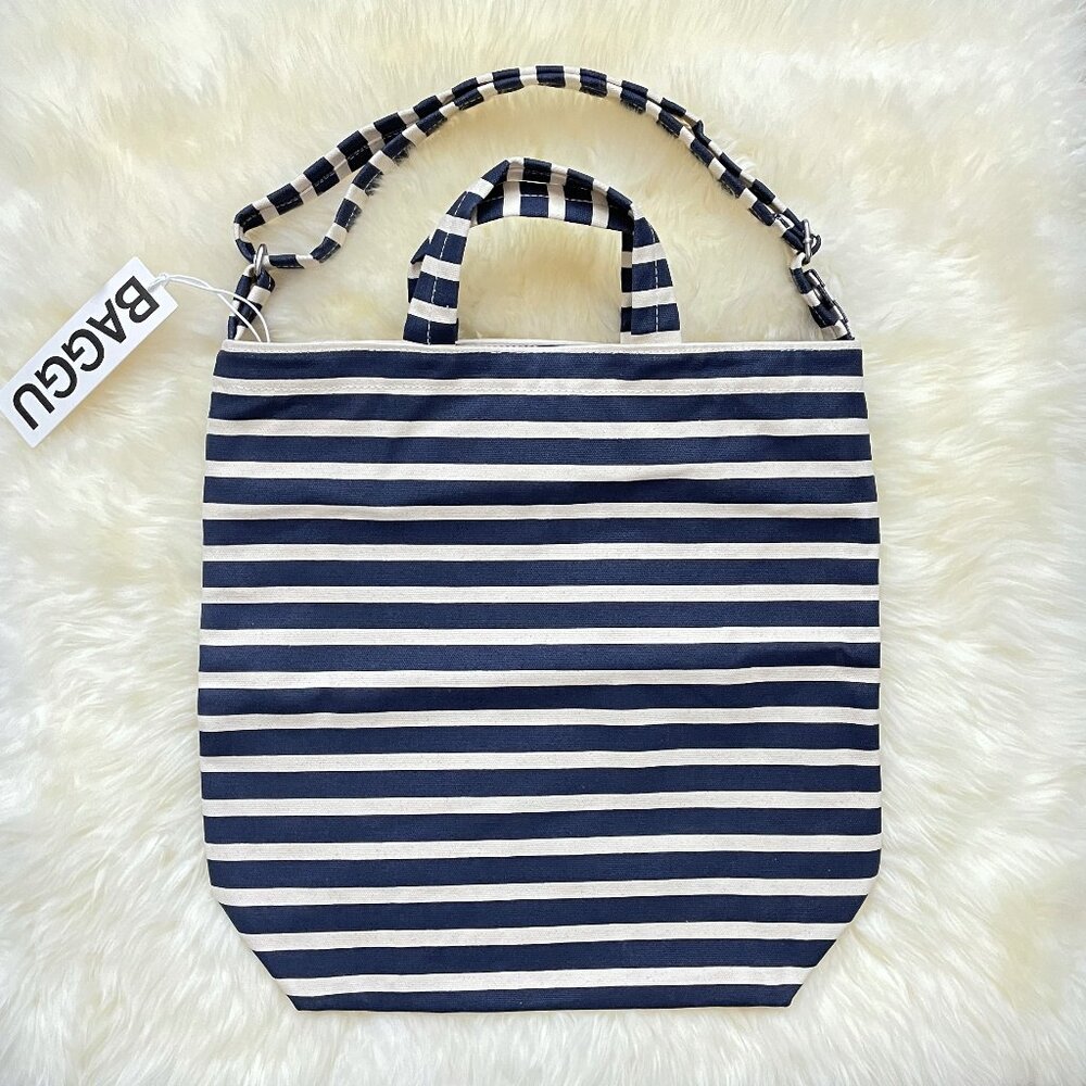 NWT Baggu Zip Duck Bag - Navy Stripe